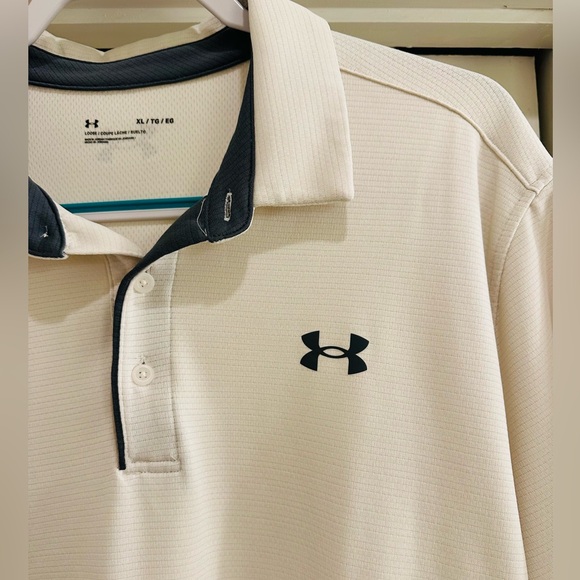 Under Armour Men's Polo Shirt in Cream - Picture 2 of 4